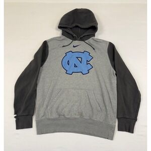 Nike UNC Tar Heels Hoodie Men's L Grey‎ Charcoal Distressed Vintage Y2K Pullover